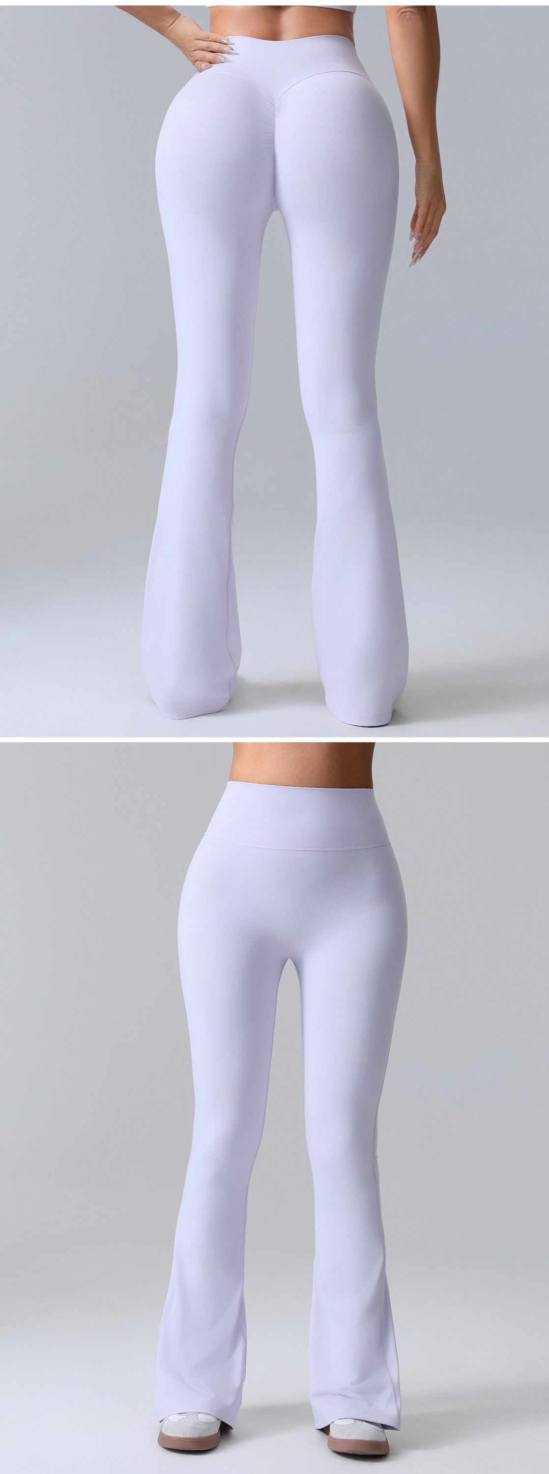 Flare-Workout-Leggings mit V-Rücken 2