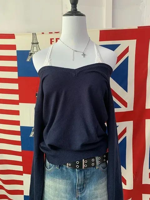 Baumwollpullover mit V-Ausschnitt 4