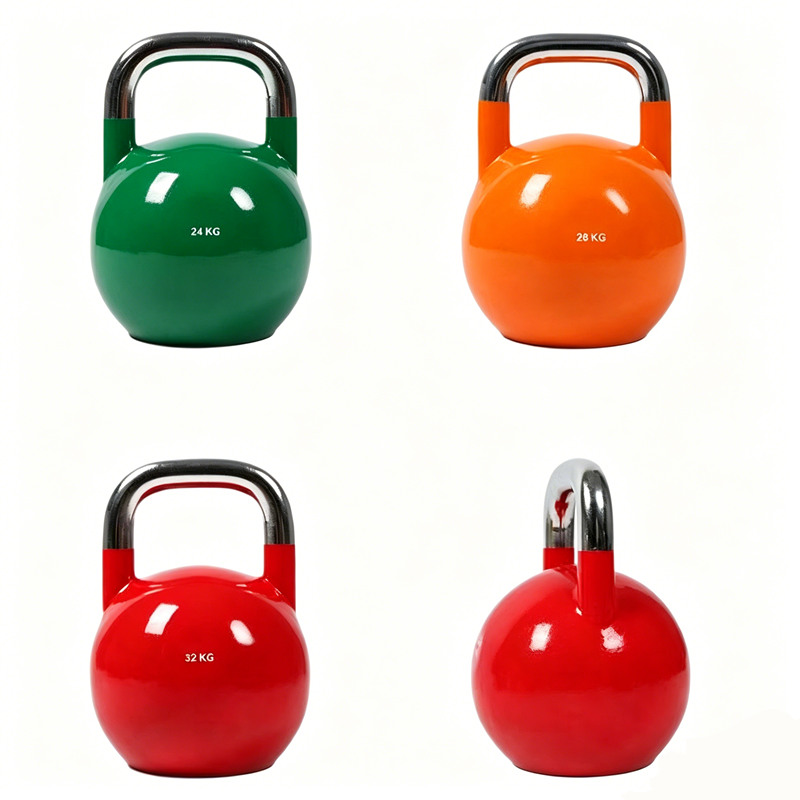 Wettkampf-Kettlebell aus Vollstahl, goldmatt 4