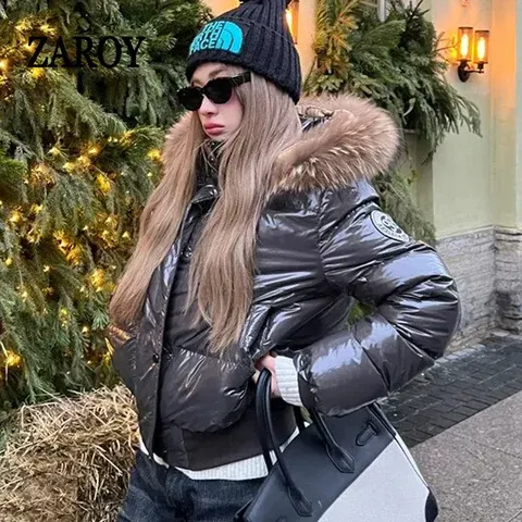 Damen-Kapuzenjacke mit Kunstfell
