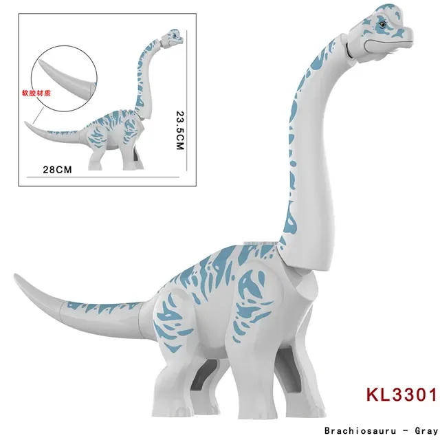 Bunte Brachiosaurus-Dinosaurier-Bausteine 4