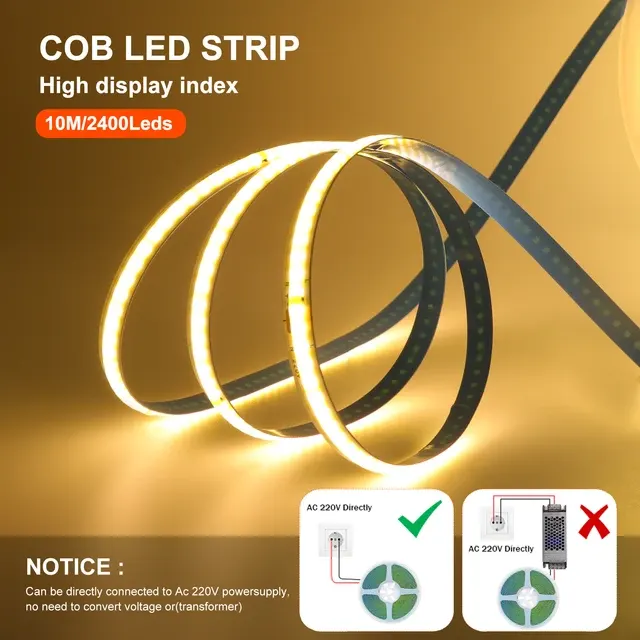 COB-LED-Streifen 240 LEDs, hochdicht, 220 V 3