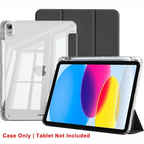 Kristallklare Tablet-Hülle mit Stiftfach