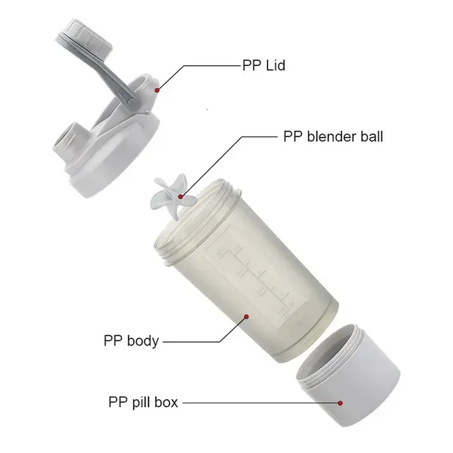 Auslaufsichere 13,5-Unzen-Proteinshaker-Flasche 3
