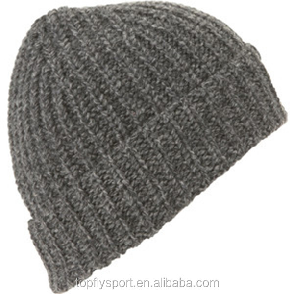 Merinowoll-Beanie-Mütze in Grau 2