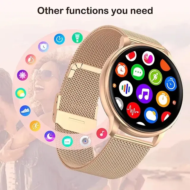 Damen-Smartwatch mit Anruffunktion und Zifferblatt 2