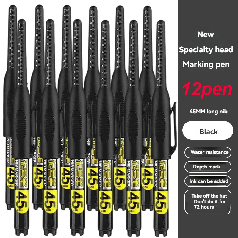 12-teiliges Ölmarker-Set mit langer Spitze
