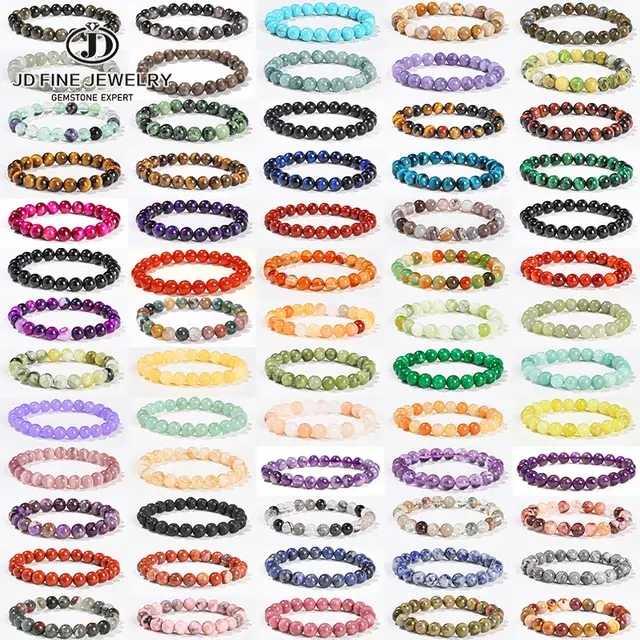 Obsidian-Fluorit-Perlenarmband im Stretch-Design 2
