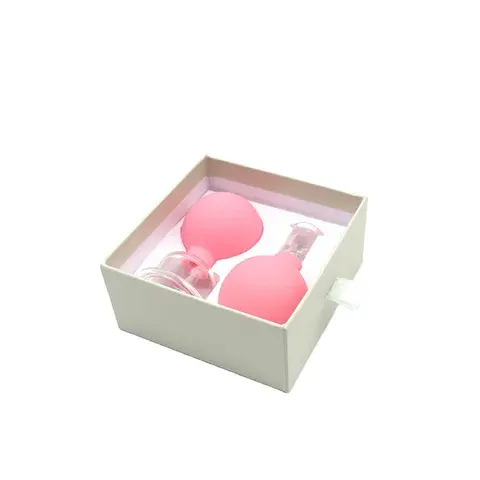 Glas Schröpfset mit Silikonball