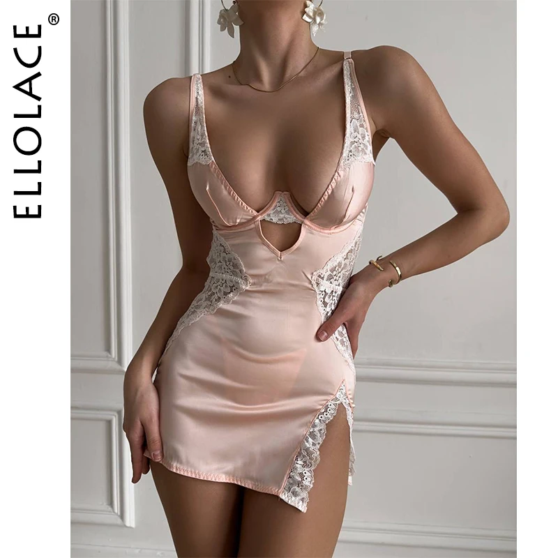 Satin-Dessous-Kleid