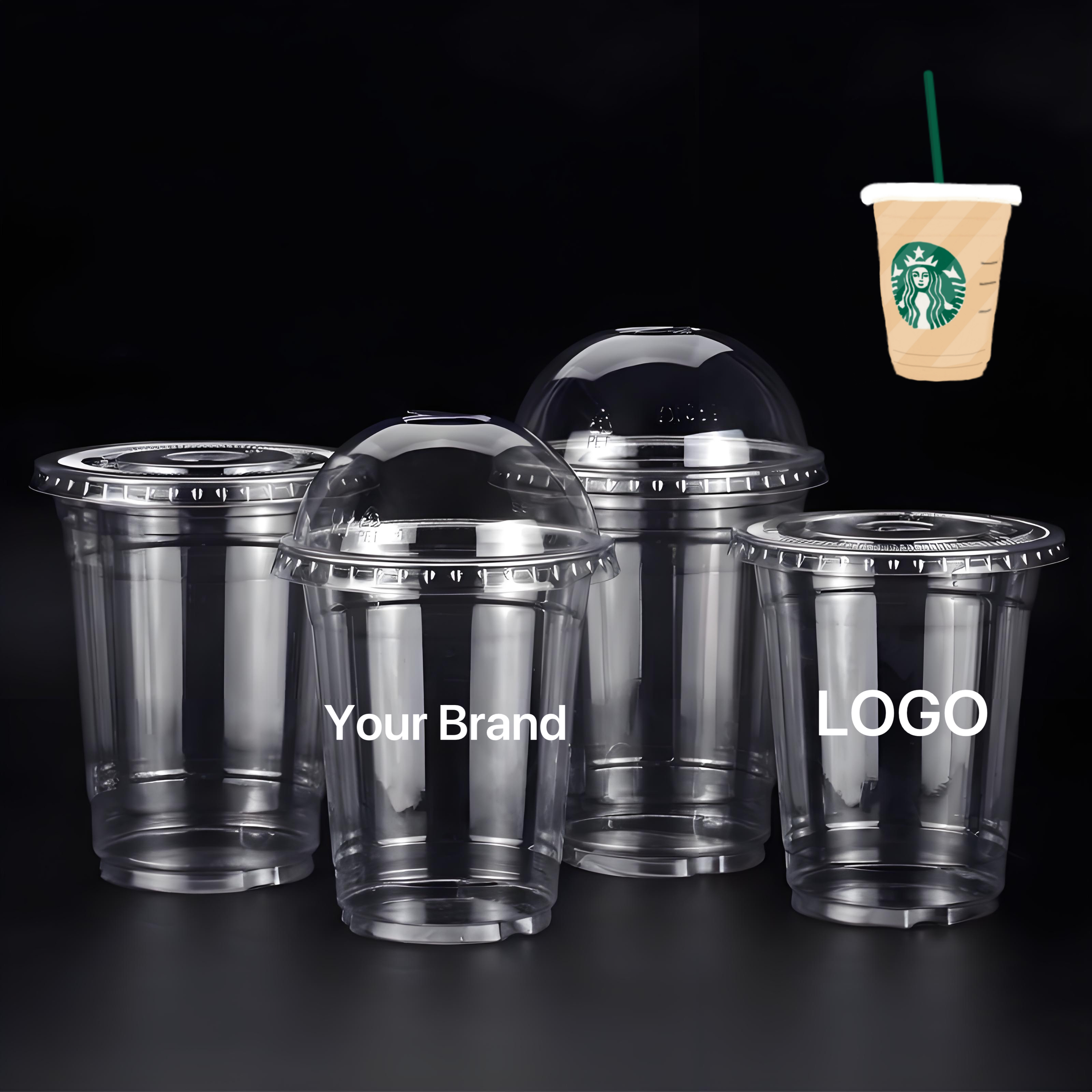 Kalte Kaffeebecher 12–20 oz mit Strohhalm