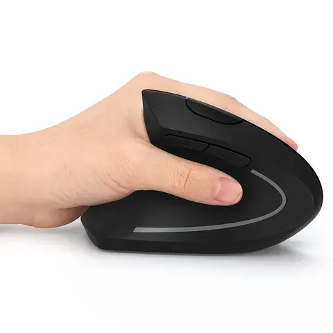 Ergonomische Vertikal-Funkmaus für Linkshänder