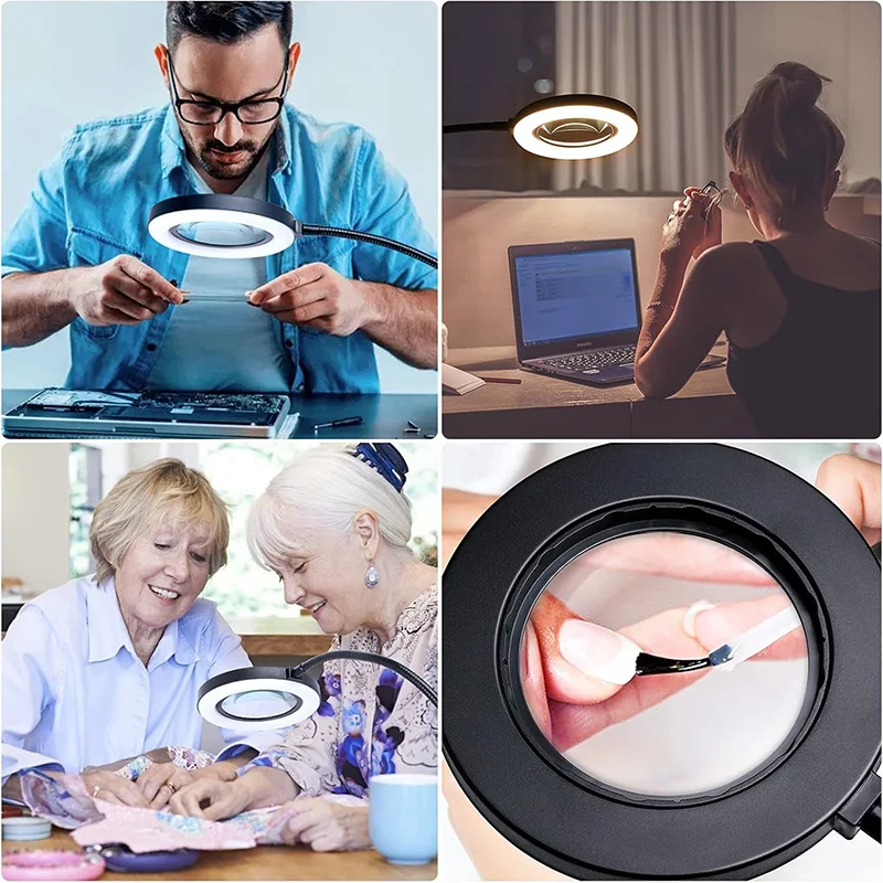 LED-Lupenlampe mit 5/10-facher Vergrößerung 4