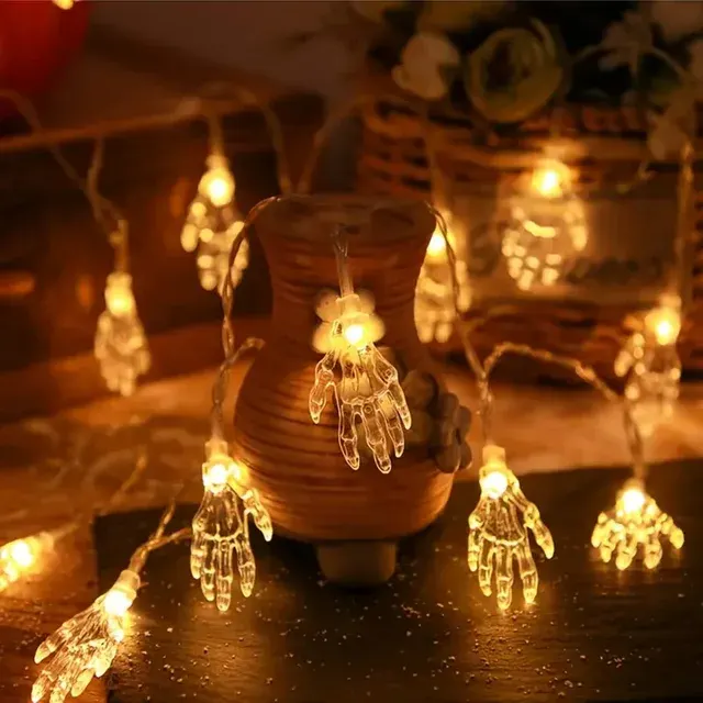 Skelettand-Lichterkette 4