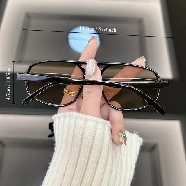 Quadratische Vintage-Sonnenbrille mit Spiegelglas 3