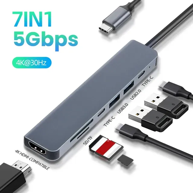 USB-C-Hub 4K HDMI mit SD-Kartenleser 1