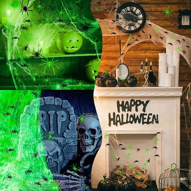 Halloween-Spinnennetz-Deko 4