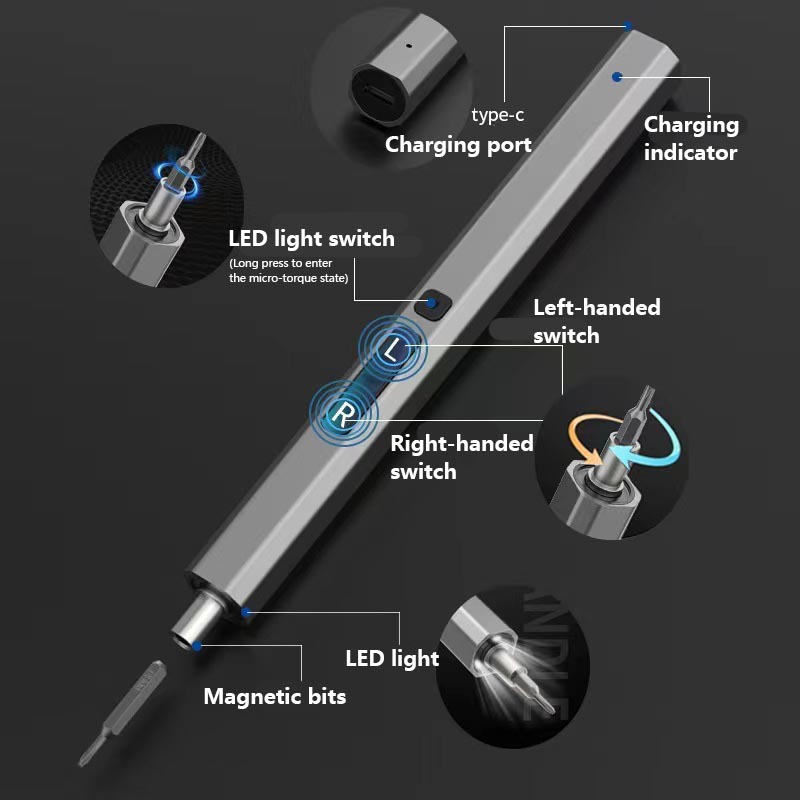 66-in-1 Elektrischer Mini-Präzisionsschrauber wiederaufladbar 3