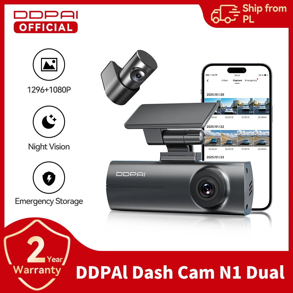 Dual-Dashcam 1296P mit WLAN und Nachtsicht 2