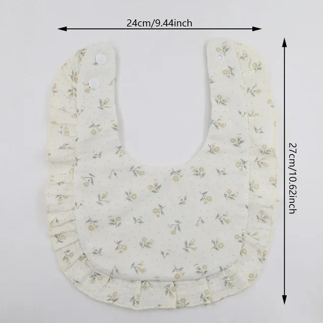 Baby-Lätzchen mit Blumenmuster aus Musselin 3