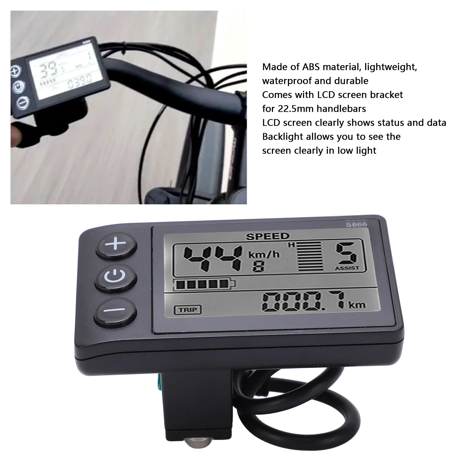 E-Bike-LCD-Display-Messgerät 24–48 V 3