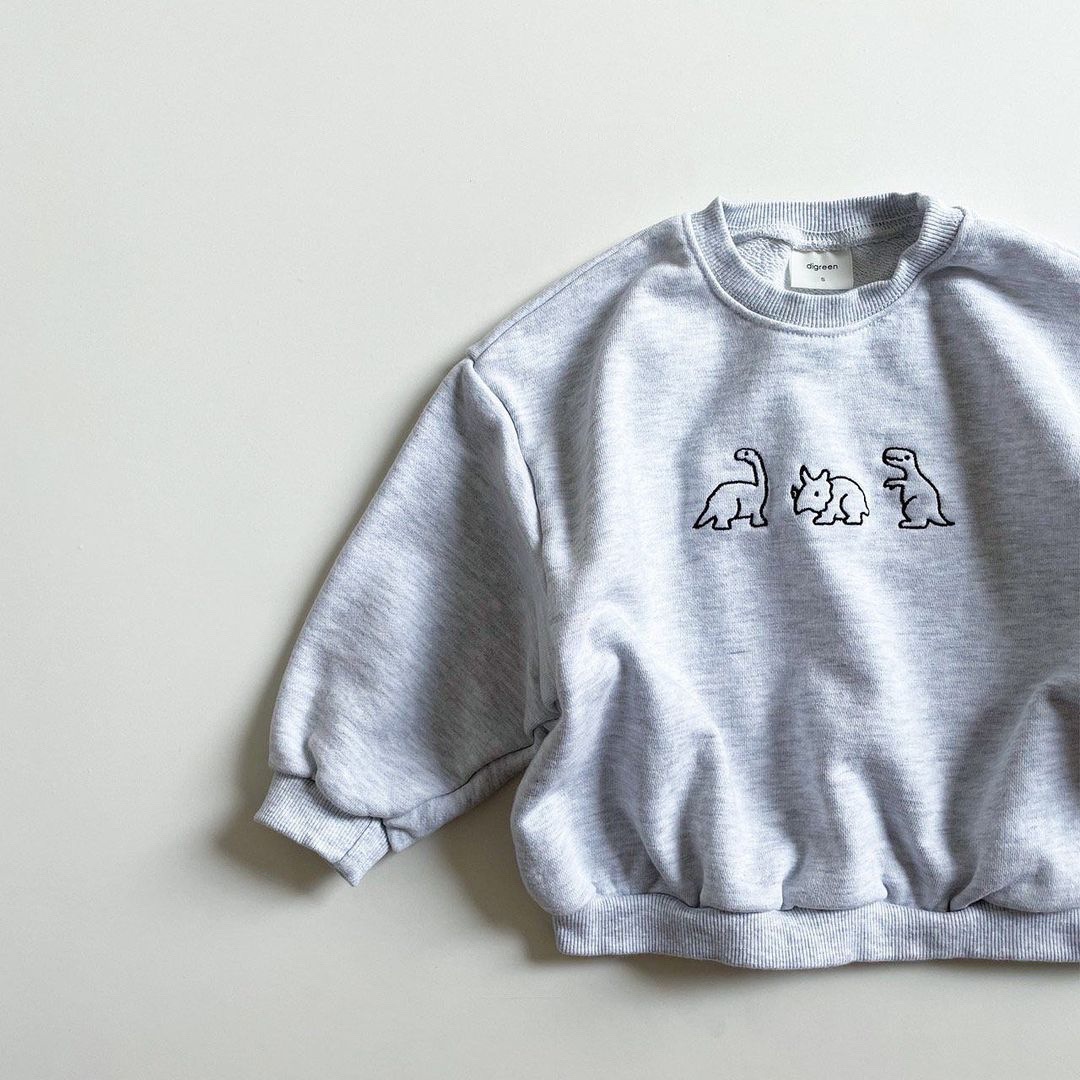 Bestickter Langarmpullover