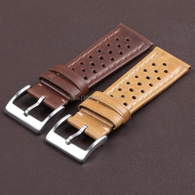 Vintage Rindsleder-Uhrenarmband Universal 18–22 mm 2