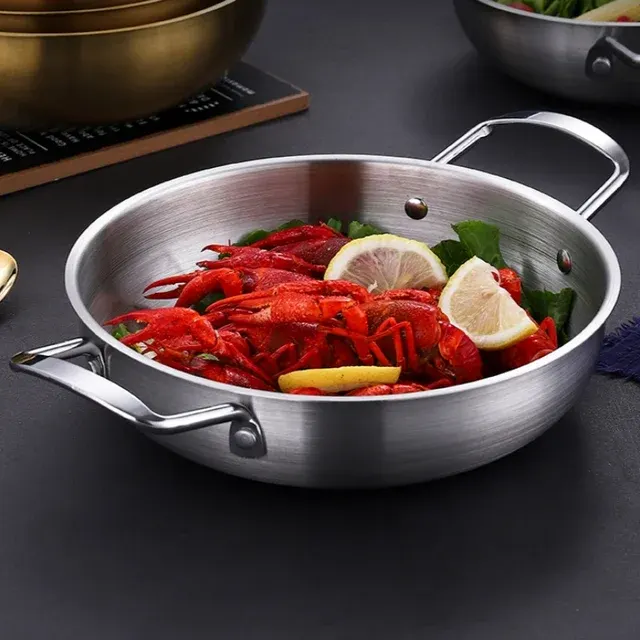 Edelstahl-Kochtopf mit Griff für Paella 4
