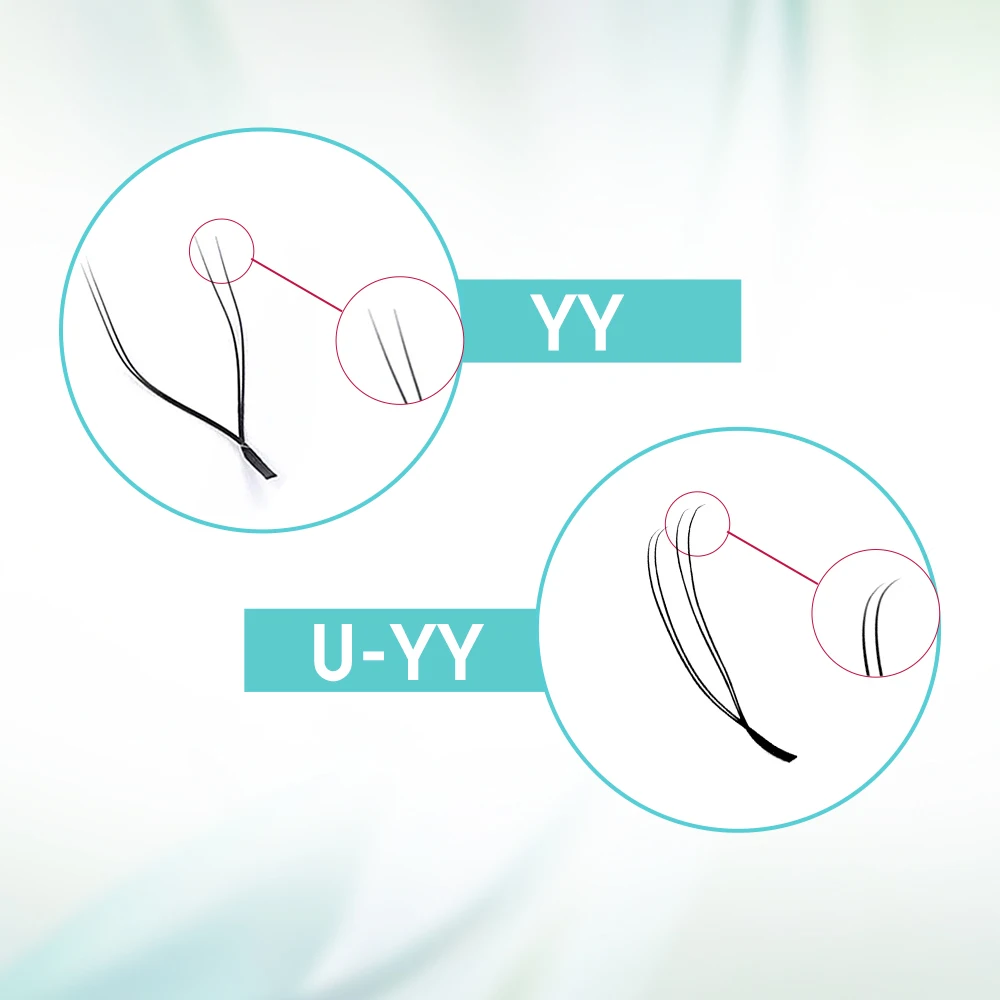 U-Form Doppelspitz Volumen Wimpern 2