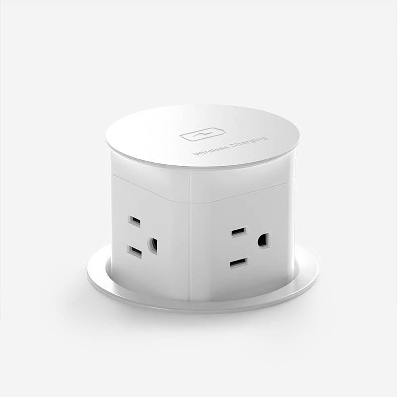 US-Steckdose mit 15W Wireless Charger 2