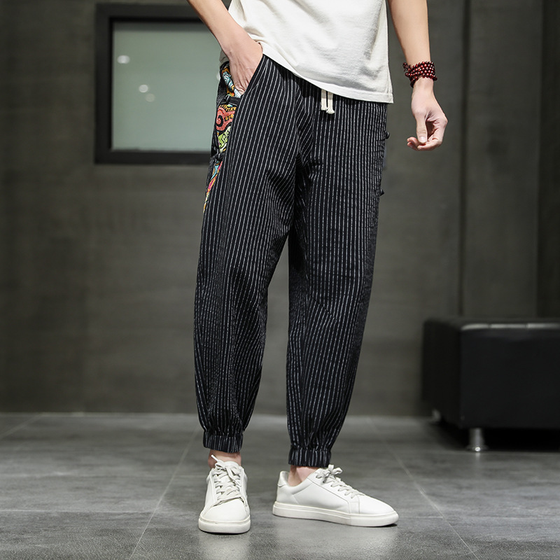 Cropped-Hose gestreift