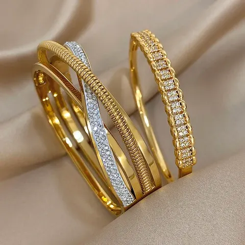 Strass-Manschettenarmband