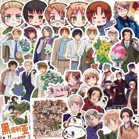 65er Anime-Aufkleber-Set, wasserdicht