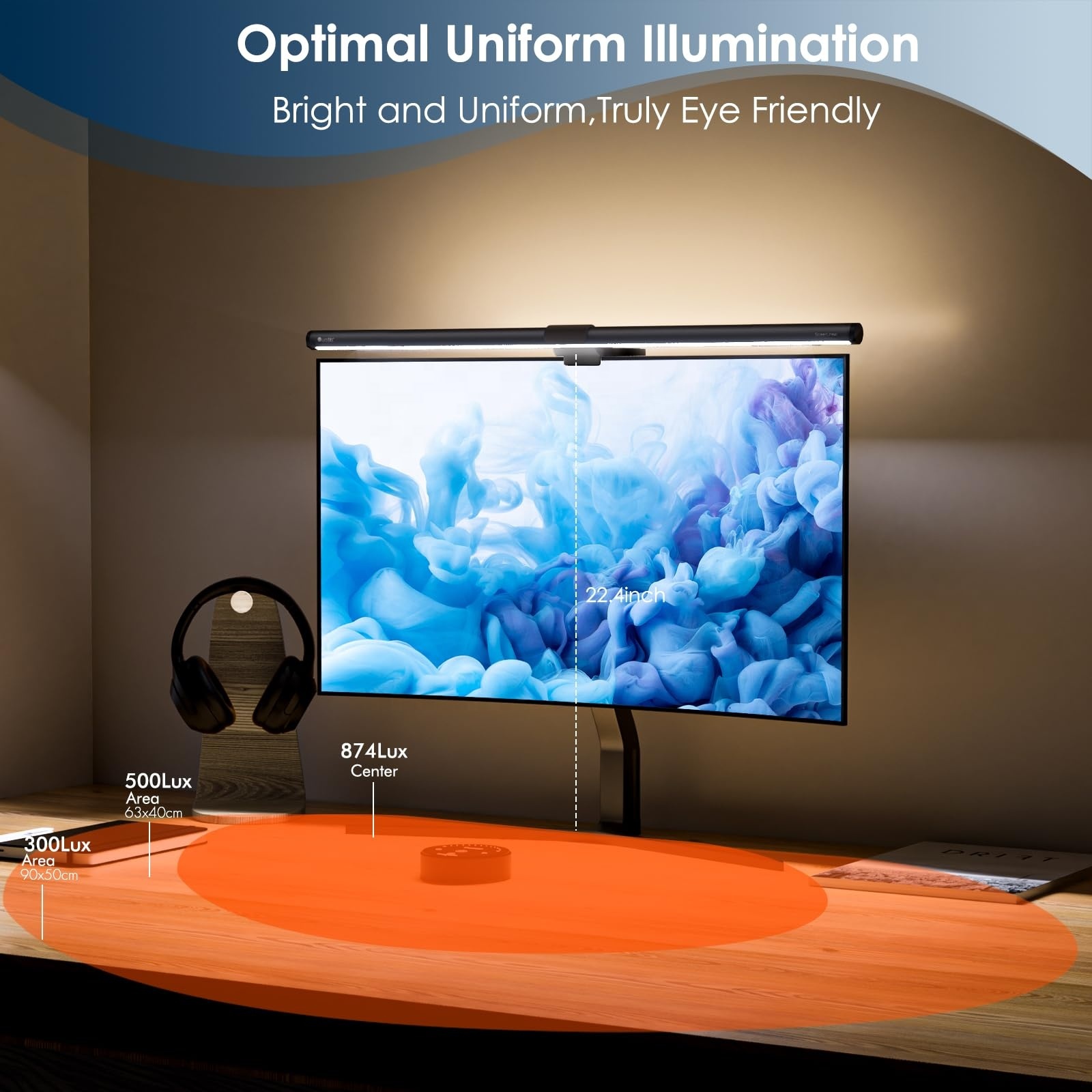 LED Monitorleuchte 50cm mit Fernbedienung 3