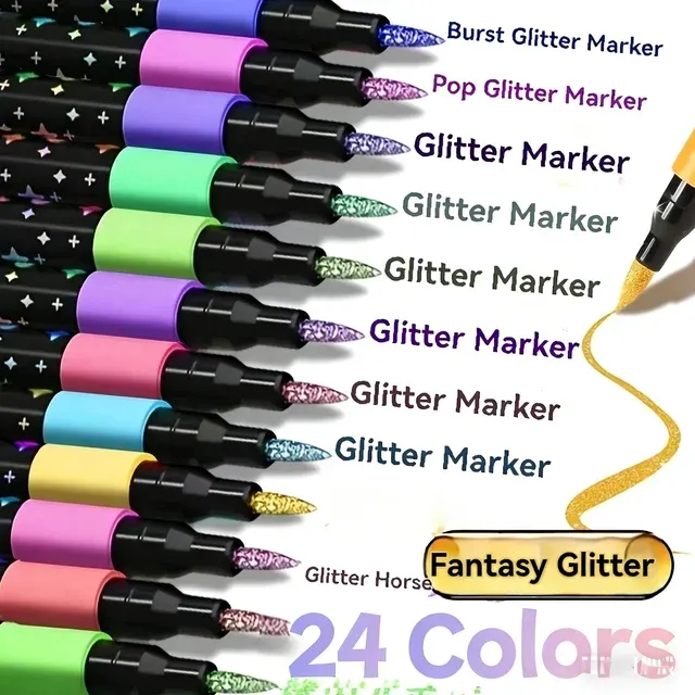 Doppelseitige Glitzerstifte mit feiner Spitze 2