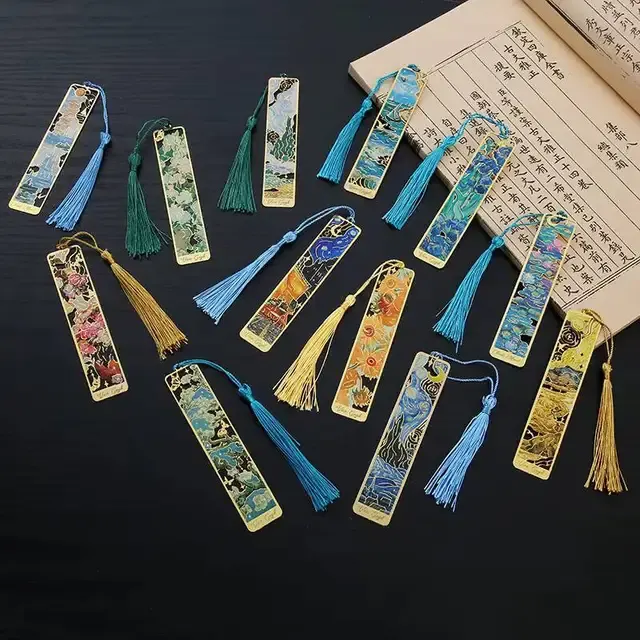 Kreatives Metall-Lesezeichen im Vintage-Ölgemälde-Stil 4