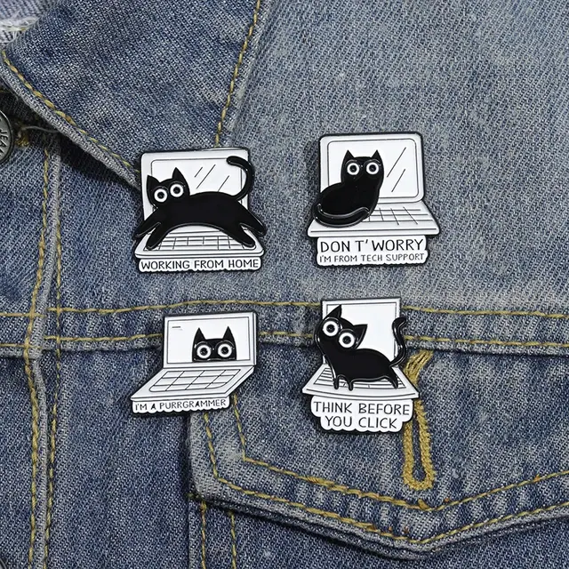 Katzen-Emaille-Pin-Set 3