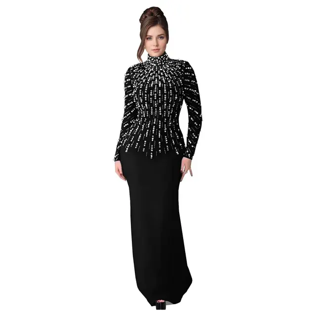Pailletten-Maxikleid 4