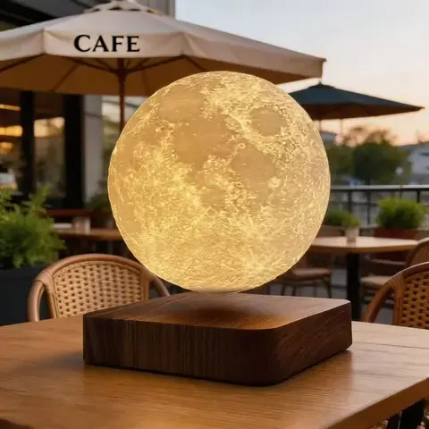 Schwebende Magnet-Mondlampe mit LED