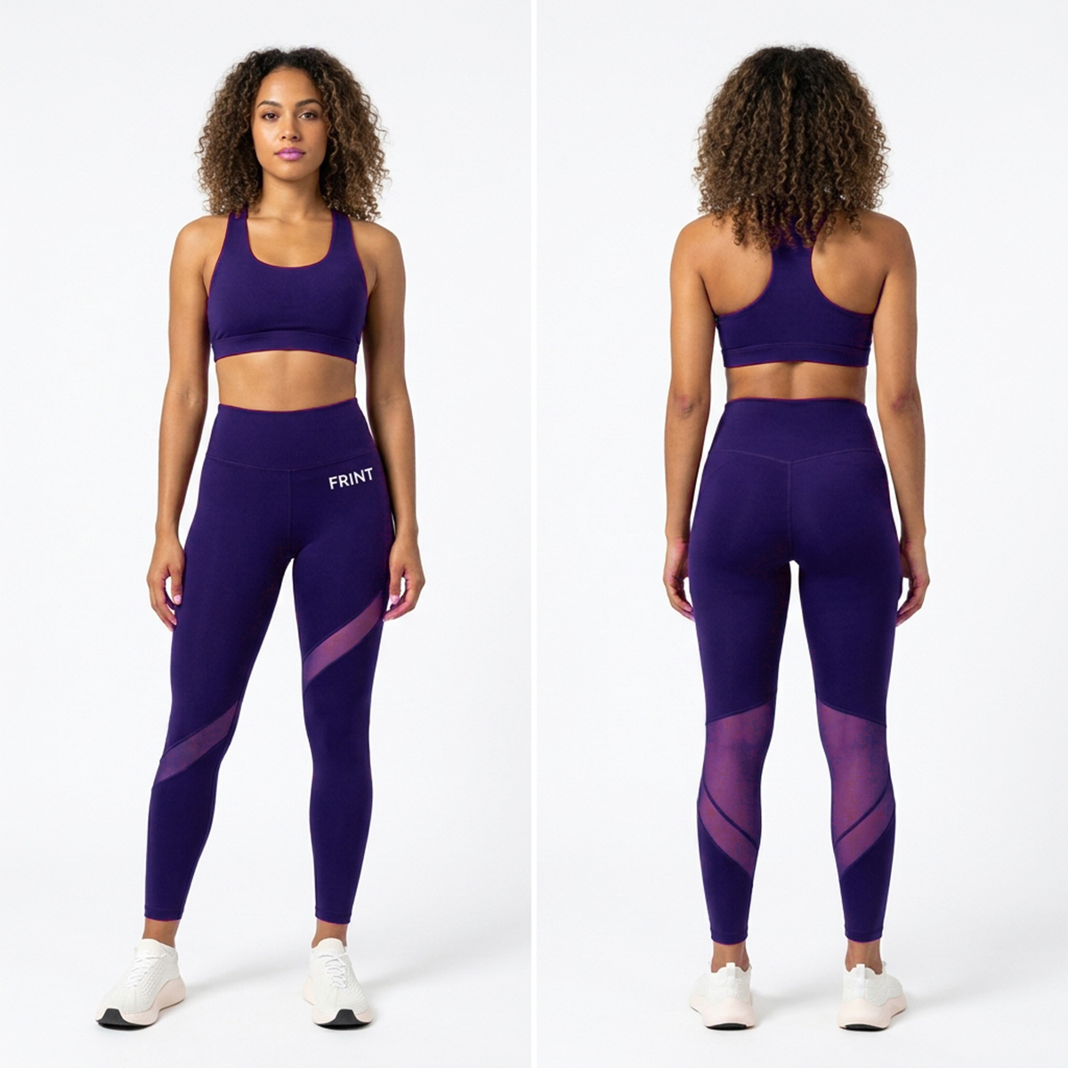 Plus Size Yoga Set Leggings mit Crop Top 3