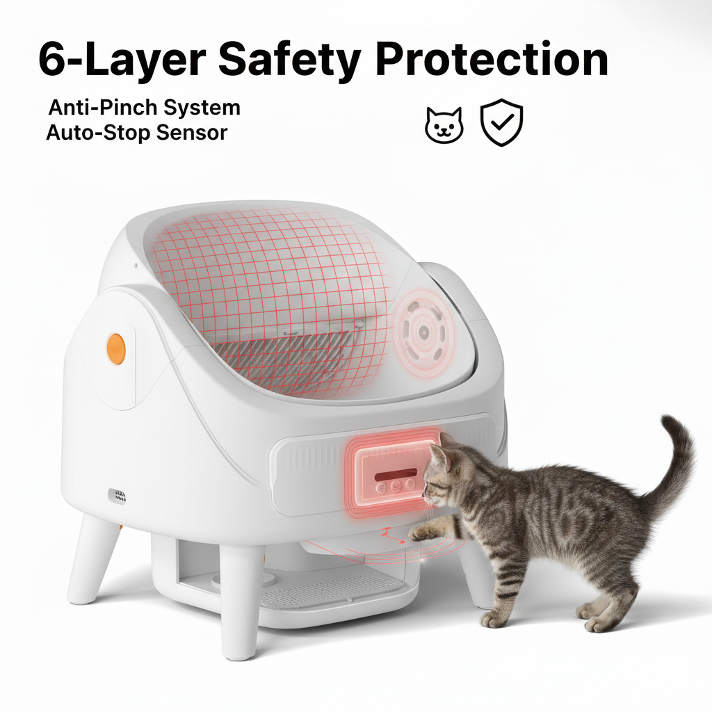 Automatische Katzentoilette mit App, 65 Liter 2