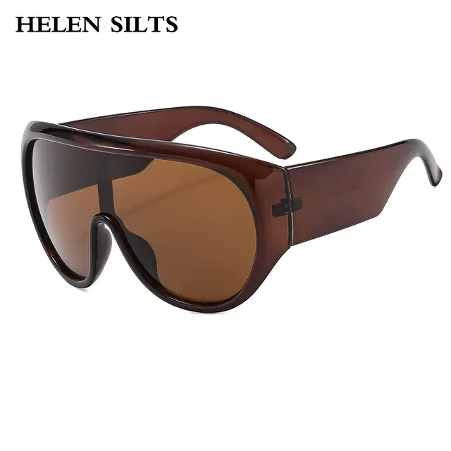 Große Retro-Pilotenbrille, Teefarben, UV400 4