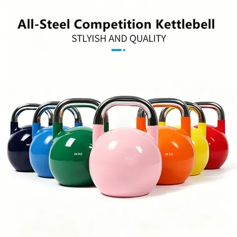 Wettkampf-Kettlebell aus Vollstahl, goldmatt