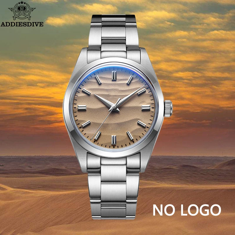 Edelstahl-Armbanduhr mit Sand-Zifferblatt, 100 m