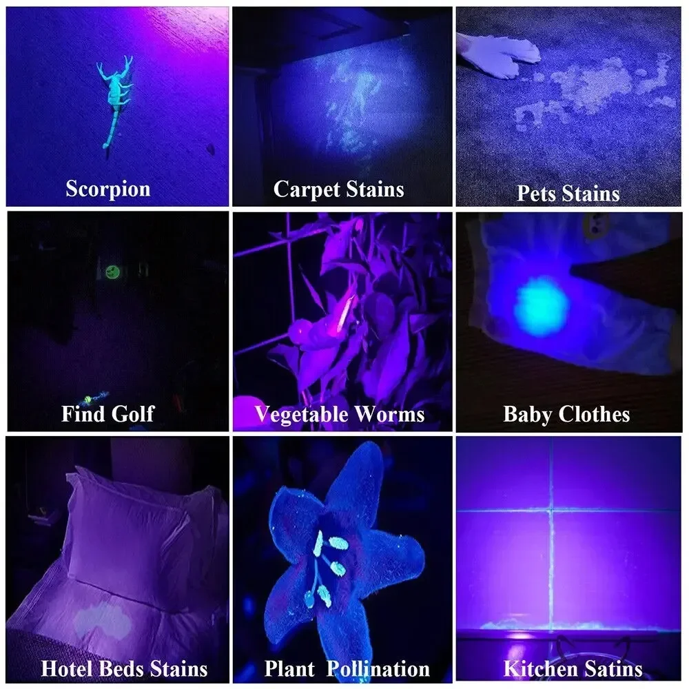 UV-Taschenlampe 365 nm, wiederaufladbar, Aluminium 4