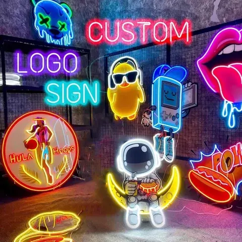 Neon-Schild mit Logo