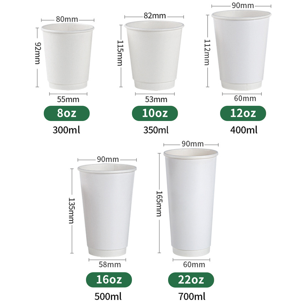 Biologisch abbaubarer Einweg-Latte-Pappbecher 2