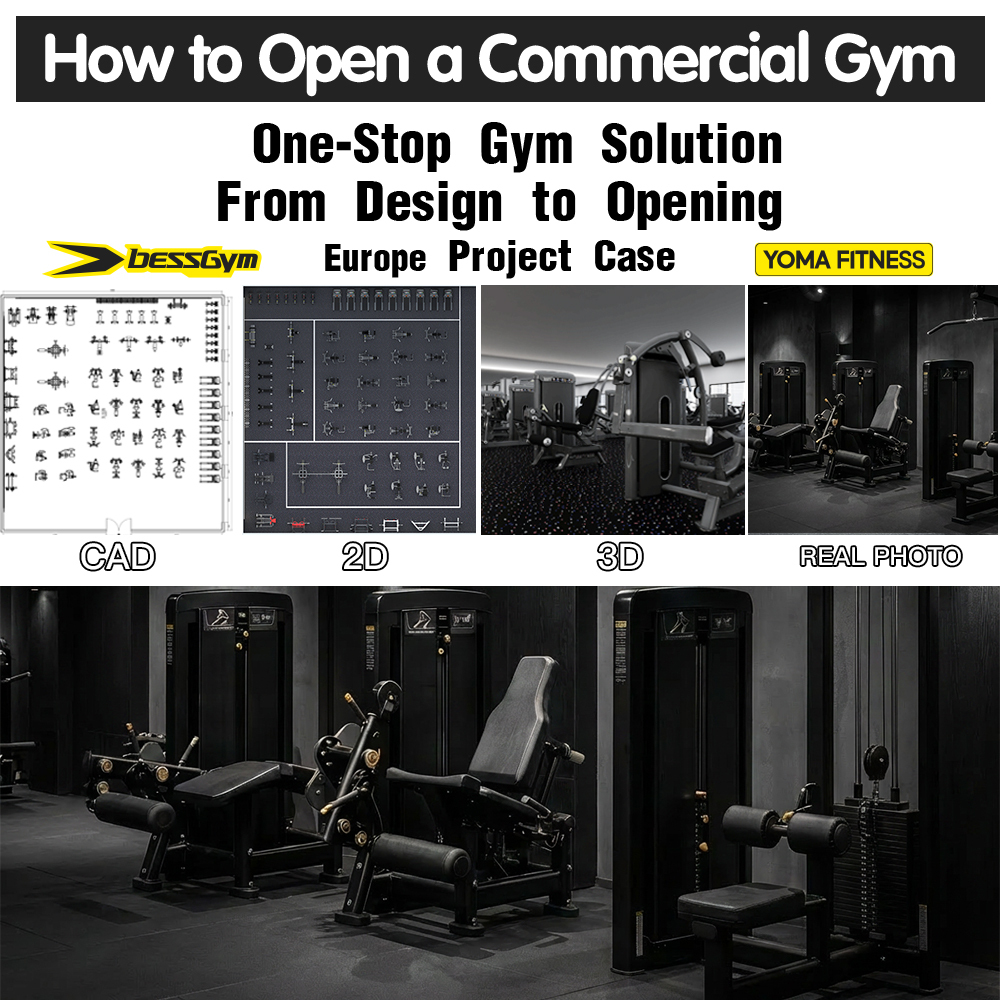 Komplettes Kraft- und Ausdauer-Set für Fitnessstudios 2