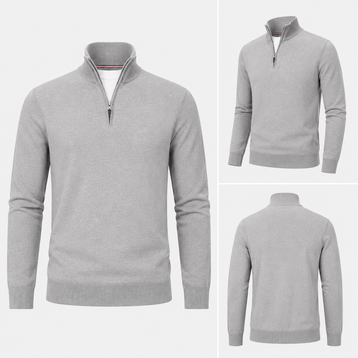 Herren Quarter-Zip Sweatshirt mit Stickerei 2
