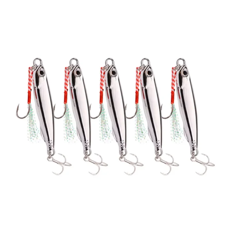 Silbernes Metall-Jig-Köder Set, 10 Stück 3